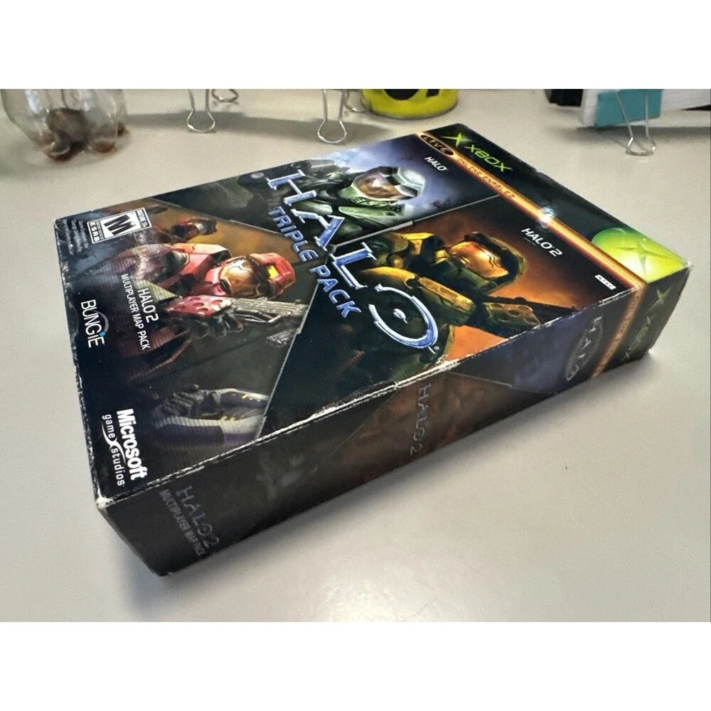 Halo Triple Pack - Complete, CIB - Halo, Halo 2, Halo 2 Map Pack - Xbox